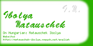 ibolya matauschek business card